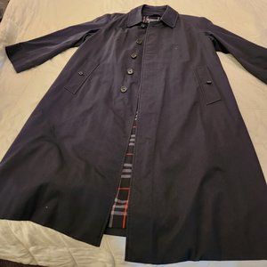 Men’s Burberrys Mid-length Trench Coat*- Unmarked Size, Navy
